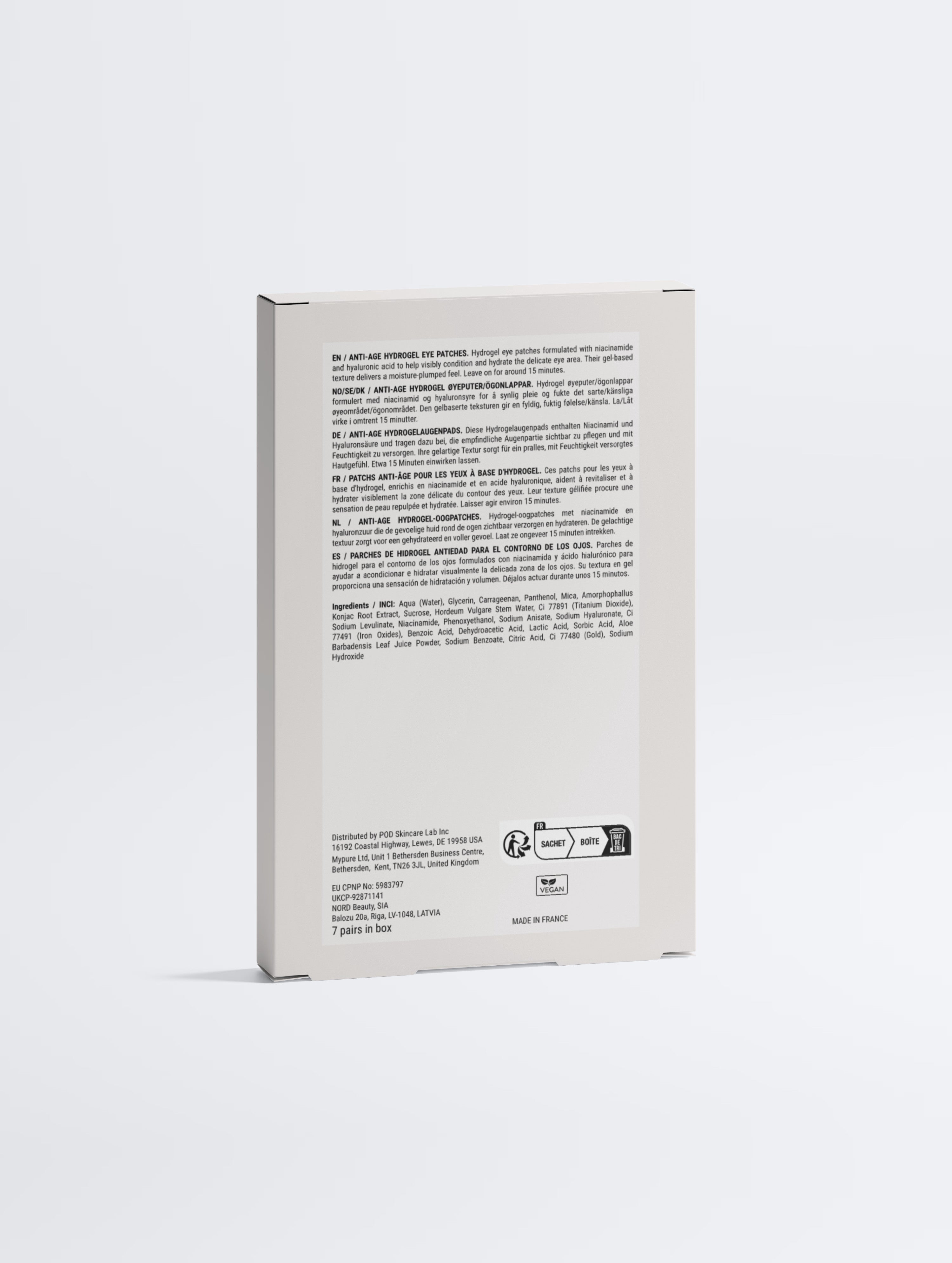 Anti-Age Niacinamide+HA Hydrogel Eye Patches