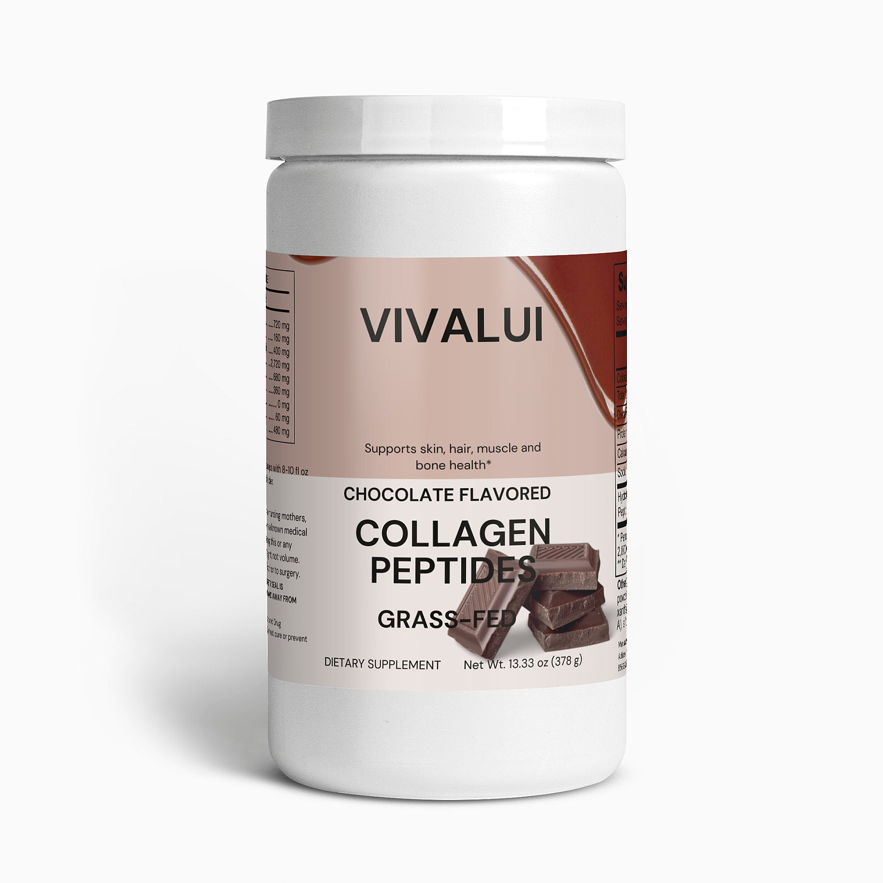 Vivalui Collagen Peptides Powder Chocolate Flavored 20g per serving