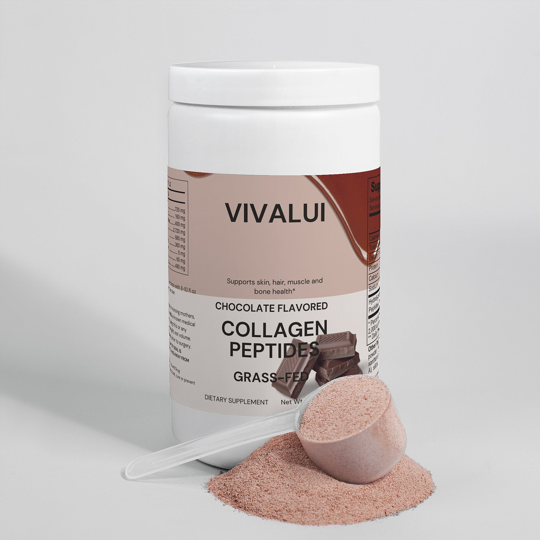Vivalui Collagen Peptides Powder Chocolate Flavored 20g per serving