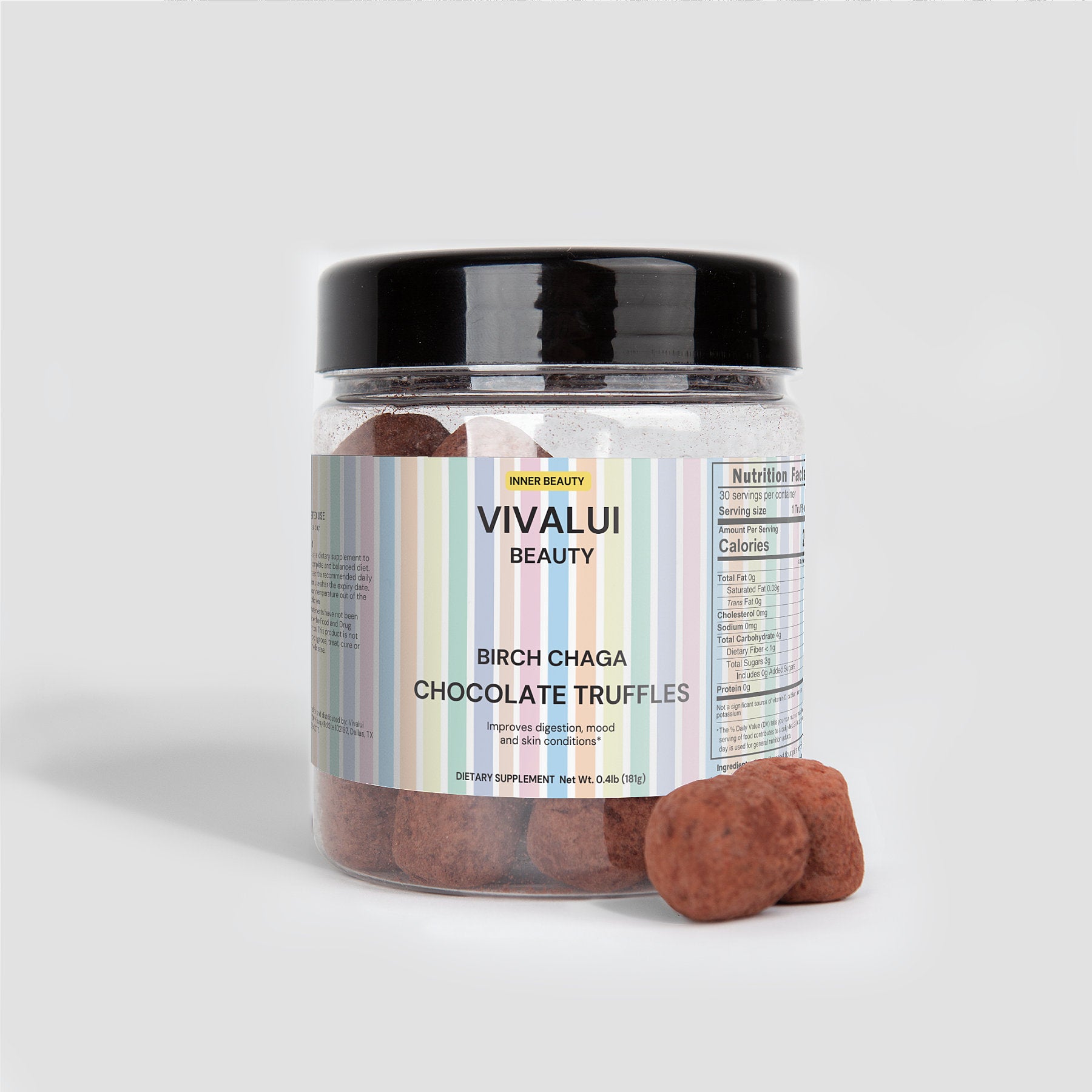 Vivalui Beauty Chaga Chocolate Truffles 30 Ct