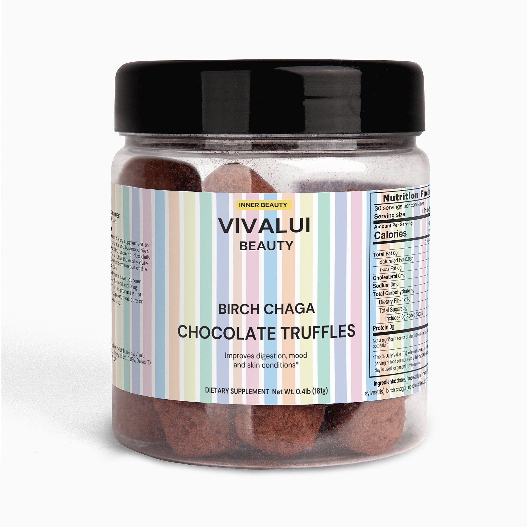 Vivalui Beauty Chaga Chocolate Truffles 30 Ct