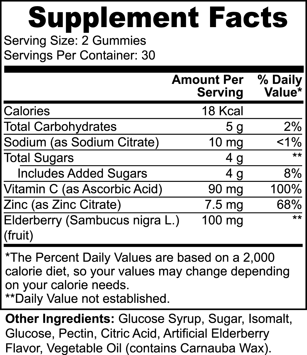 Vivalui Vegan Elderberry & Vitamin C Antioxidant Immune Boost Gummies
