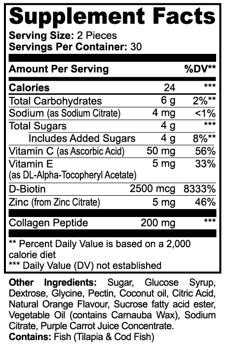 Vivalui Collagen Gummies for Skin, Hair, Nails and Immunity
