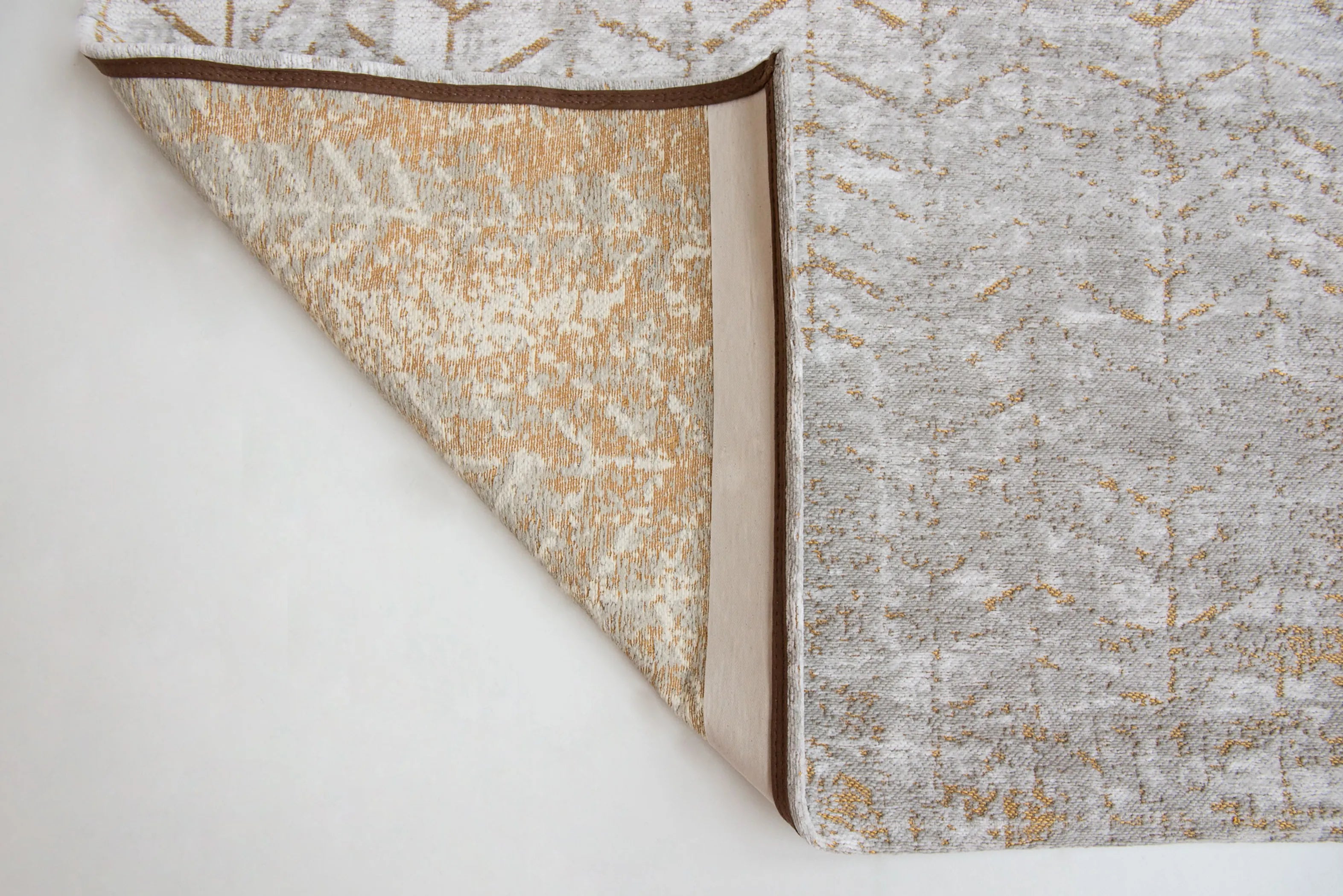 8' X 11' Gray and Yellow Chevron Non Skid Area Rug