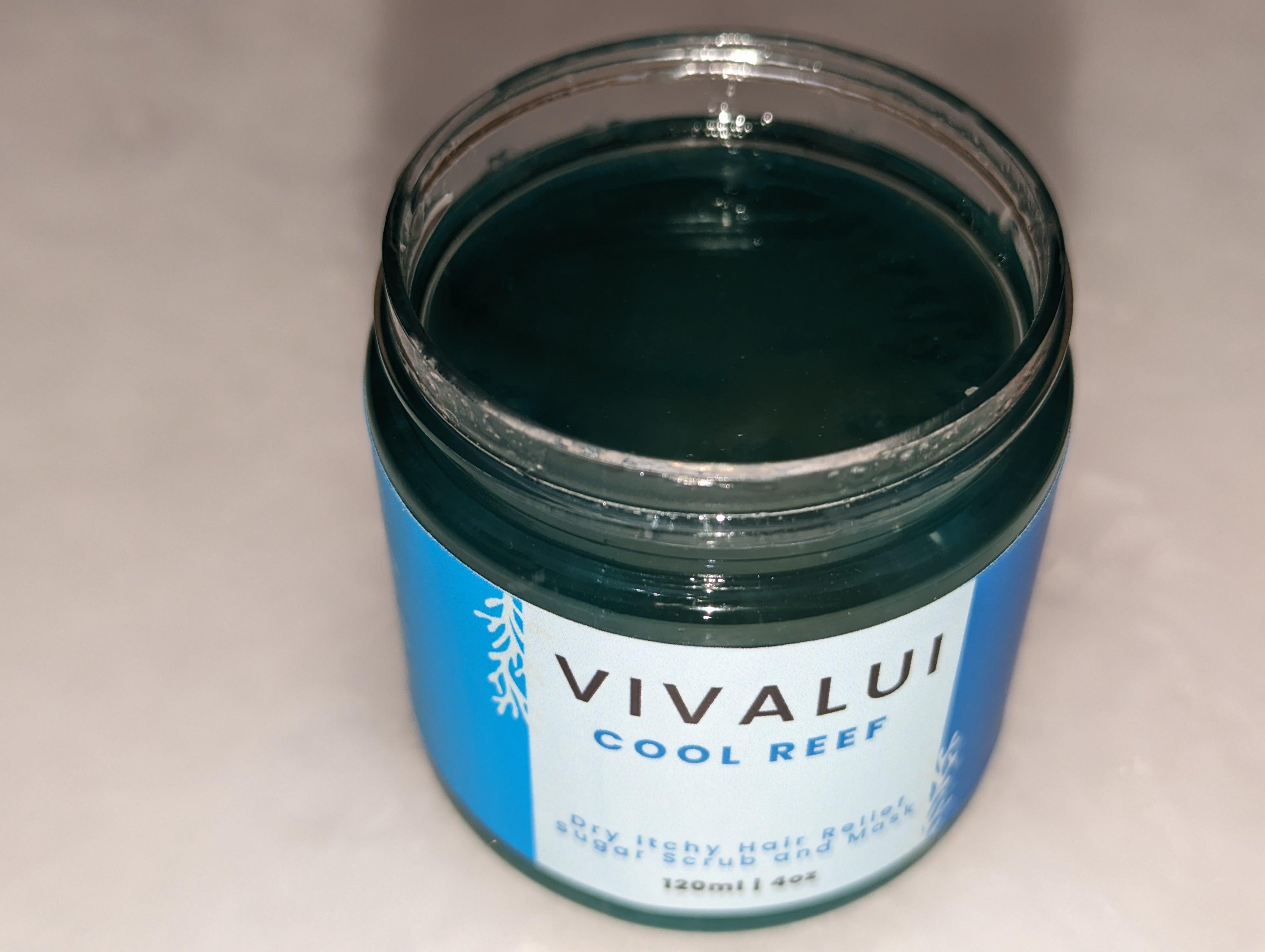 Vivalui cool reef dry itchy hair and scalp relief sugar scrub and mask